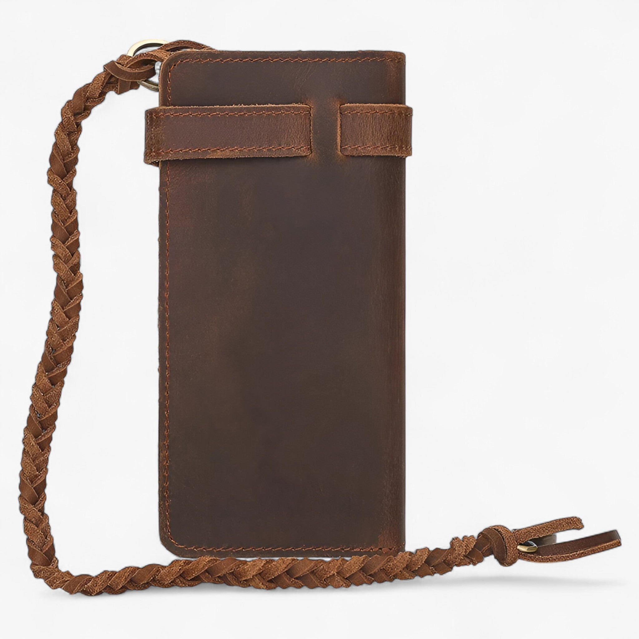 bags : Portemonnee Heren Bruine Draak - Vintage Leren in van Pantino