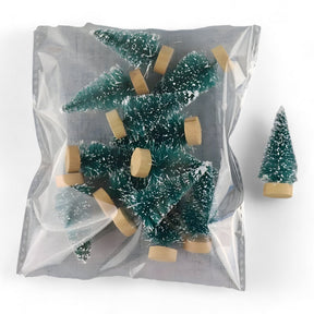 home & garden : Mini Kerstbomen - Leuk en Feestelijk DIY Decor voor Huis en Kantoor - Beige in Olijf zak van 12PCS van Pantino