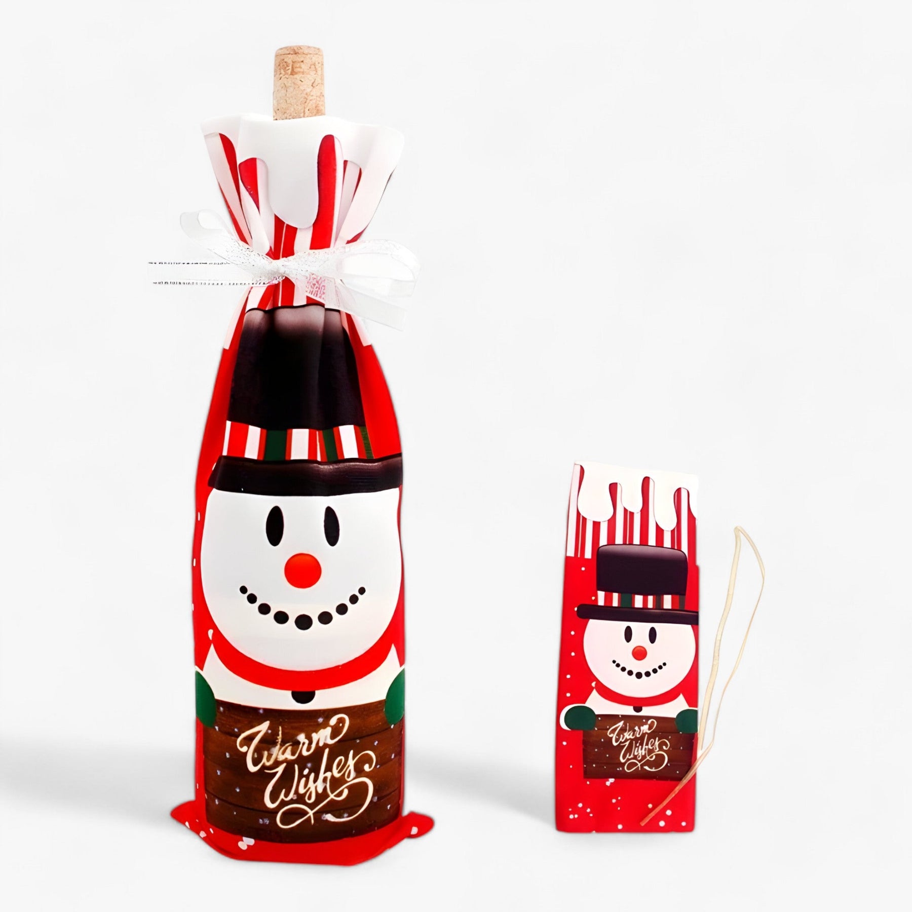 home & garden : FengRise Decoratie - Flessenhoes Kerstman - Kerstsocken Cadeaustandaard in 4 14x16cm van Pantino