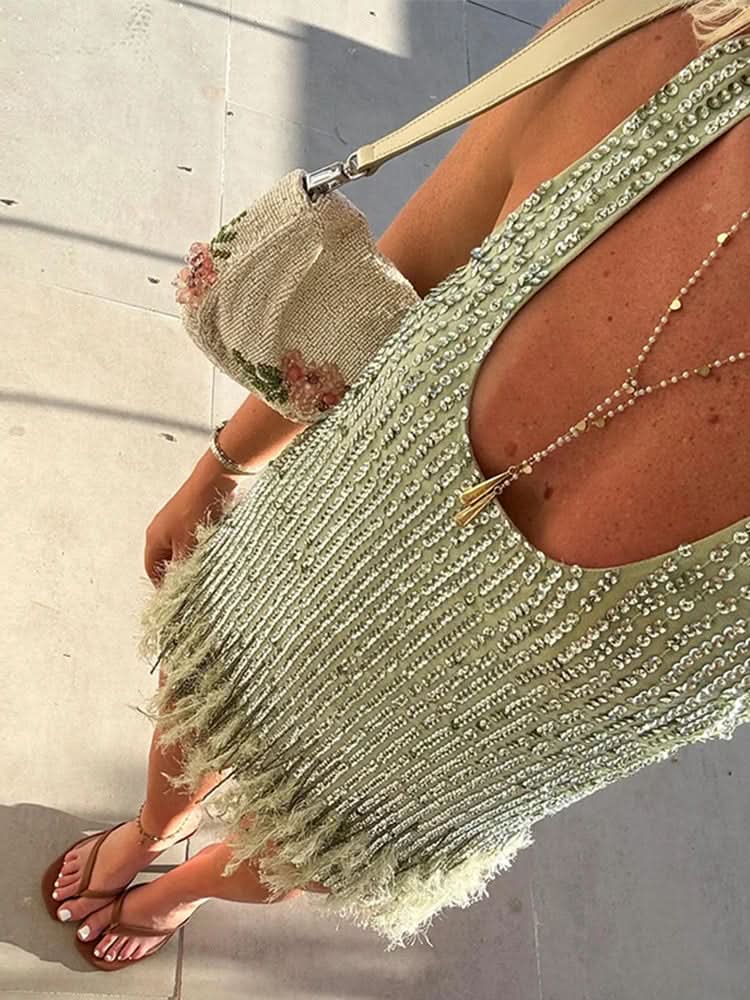 Dress : Eshna | Glamoureuze mini-feestjurk in van Pantinoshop