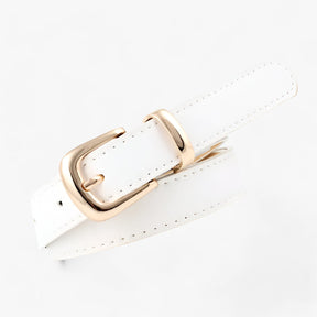 Belt : Riem Roze Haakjes - Elegant PU Leren van 2,4 Cm - Perfect voor Elke Outfit in witte haakjes pu 2.4X105cm van Pantino