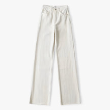 Pants : Broek met Wijde Pijpen - Eenvoudig en Elegant - Donkerblauw in Wit van Pantino