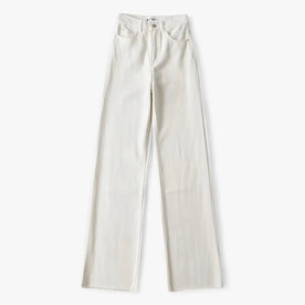 women's pants : Broek met Wijde Pijpen - Eenvoudig en Elegant - Donkerblauw in Wit van Pantinoshop