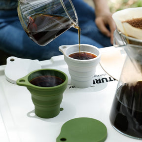 outdoor equipment : Opvouwbare Cup - Perfect voor op Reis - Groen in van Pantino