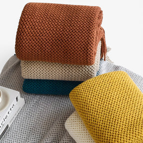 Home & Garden : Gezellig gebreid plaid – zacht, warm en stijlvol met franjes Heren in van Pantinoshop