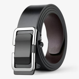 men's belt : Riem Heren Zwart - Leren van Hoogwaardig Koeienhuidleer in Zilver van Pantinoshop