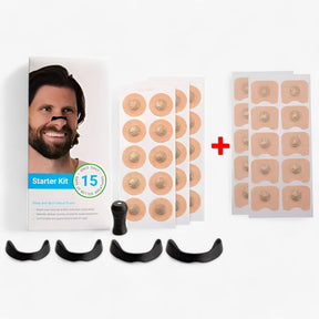 other : Slaap Neusstrips - Comfortabel, Anti-Snurk Ademhalingshulpmiddel - Wit Set in Zwart Set + 20 pleisters van Pantino