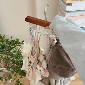 home & garden : Antislip Kapstok Lichtbruin 4 Stuks - Meerdere Haken Kledingrek - Hout in van Pantino