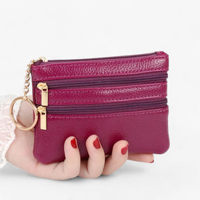 bags : Schoudertas voor Vrouwen Dames - Compakt en Elegant met Drie Ritsen - Rood in paars van Pantino