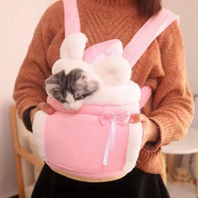 pets : Katten Draagtas - Diamantfluweel Veilig Comfortabel - Fluweel in Roze van Pantino