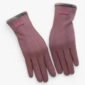 Gloves : Handschoenen Roze - Vintage Winterhandschoenen - Warmte, Comfort & Touchscreen in Paars Eén Maat van Pantino