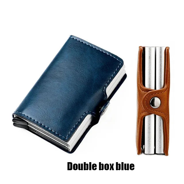 bags : Romeo RFID Wallet - Pasjesbeschermer tegen Diefstal - Donkerblauw in van Pantino