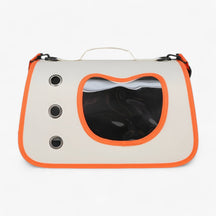 bags : Zoë - Transparante Ademende Katten Reistas in Kat gezicht oranje zoals show van Pantino