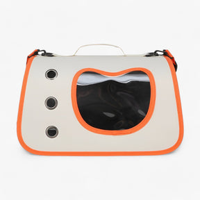 bags : Zoë - Transparante Ademende Katten Reistas in Kat gezicht oranje zoals show van Pantino