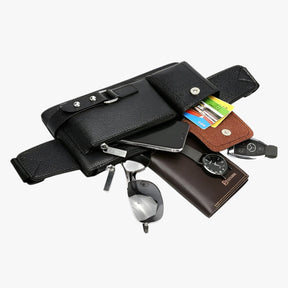 Fanny Pack : Multifunctionele Leren Heuptas Heren Leer - Zwart Maat Groot in van Pantino