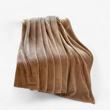 home & garden : Zachte Flanellen Deken - Warmte en Comfort - Zwart in Donker kaki van Pantino