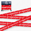 Bandeau Waarschuwing Skull Halloween - Angstaanjagende Decoratie voor Feesten - Rood 9M