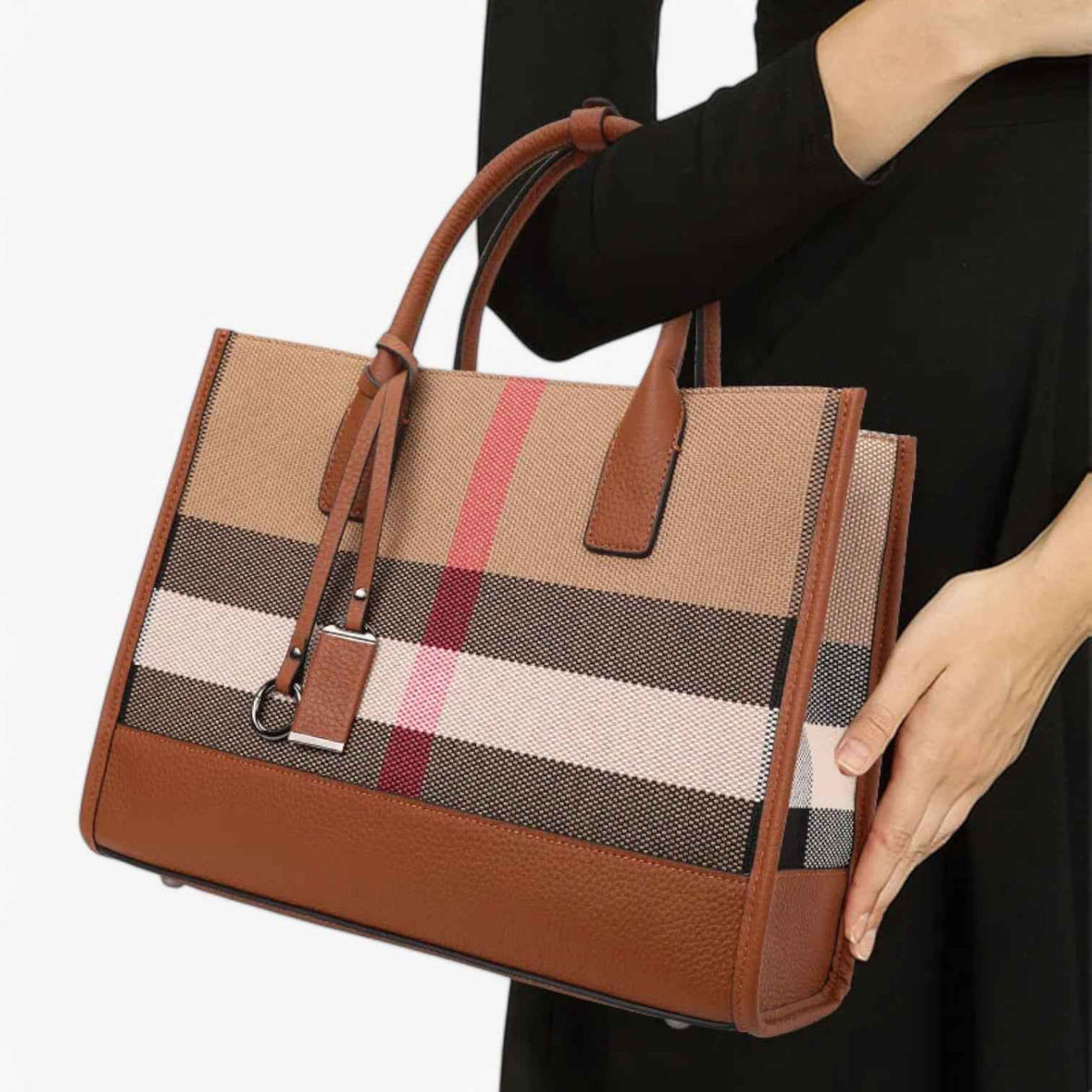 Bags : Gestreepte Canvas Tas - Ruim en Veelzijdig Gold Dames in van Pantinoshop