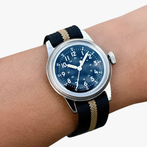 watches : Horloge Zwart Zilver - Precisie Vintage Militair in van Pantino