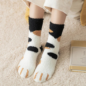 Socks : ComfyPaw - Laat Je Voeten Genieten van Ultiem Comfort - Gevlekt Zwart in Gevlekt zwart van Pantino
