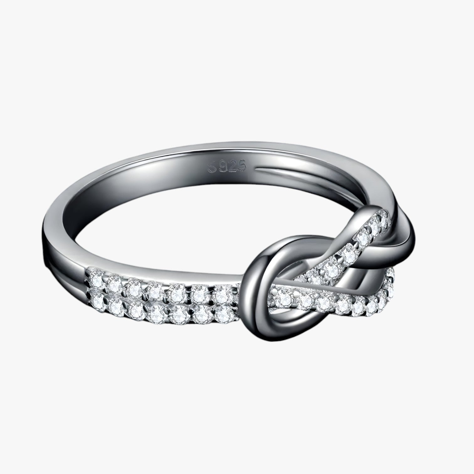 Ring : Ring Zilver - Stina Oneindige Knoop - Tijdloze Elegantie in Sterling in van Pantino