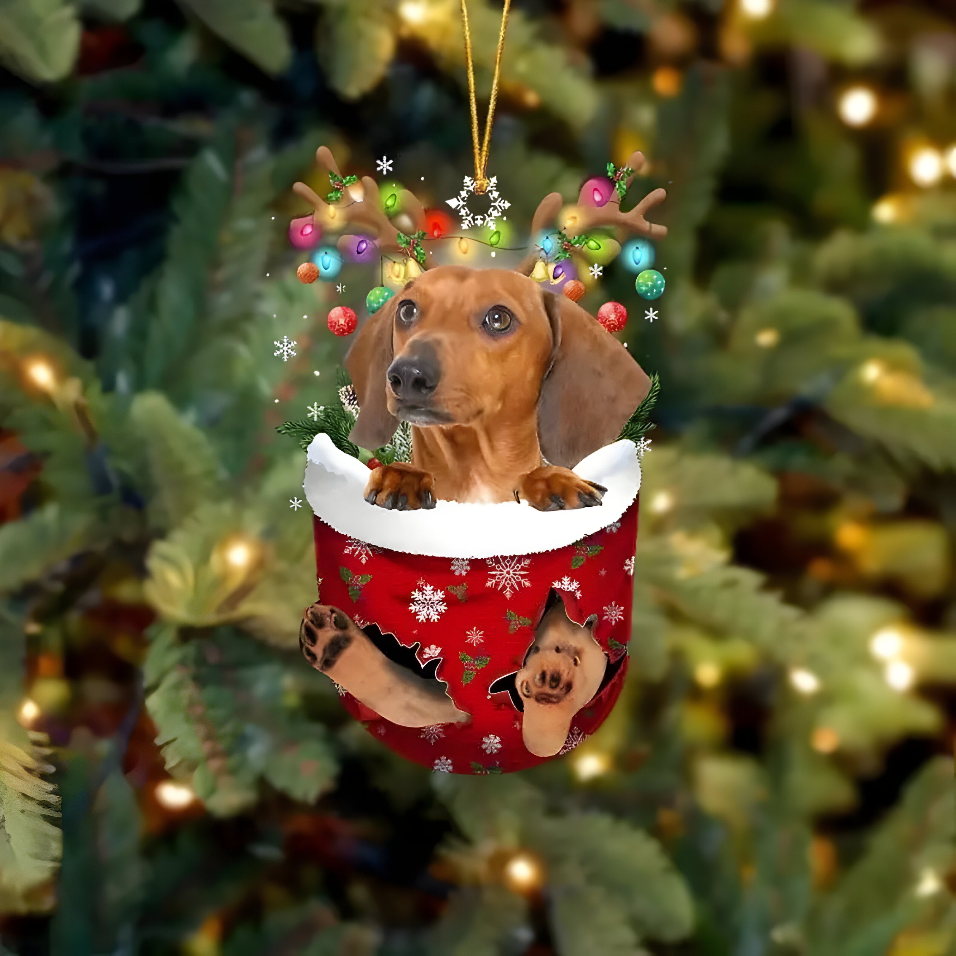 pets : Schattige Pupp Decoratie - Kerstboom Hangertje Hond - Feestelijke Charme en Cadeau voor Hondenliefhebbers in Stijl F van Pantino