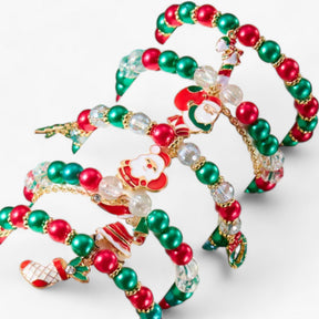 Bracelet : Armband Dames Groen - Feestelijke Sieraden - Armbanden van Rode en Harsparels in van Pantino
