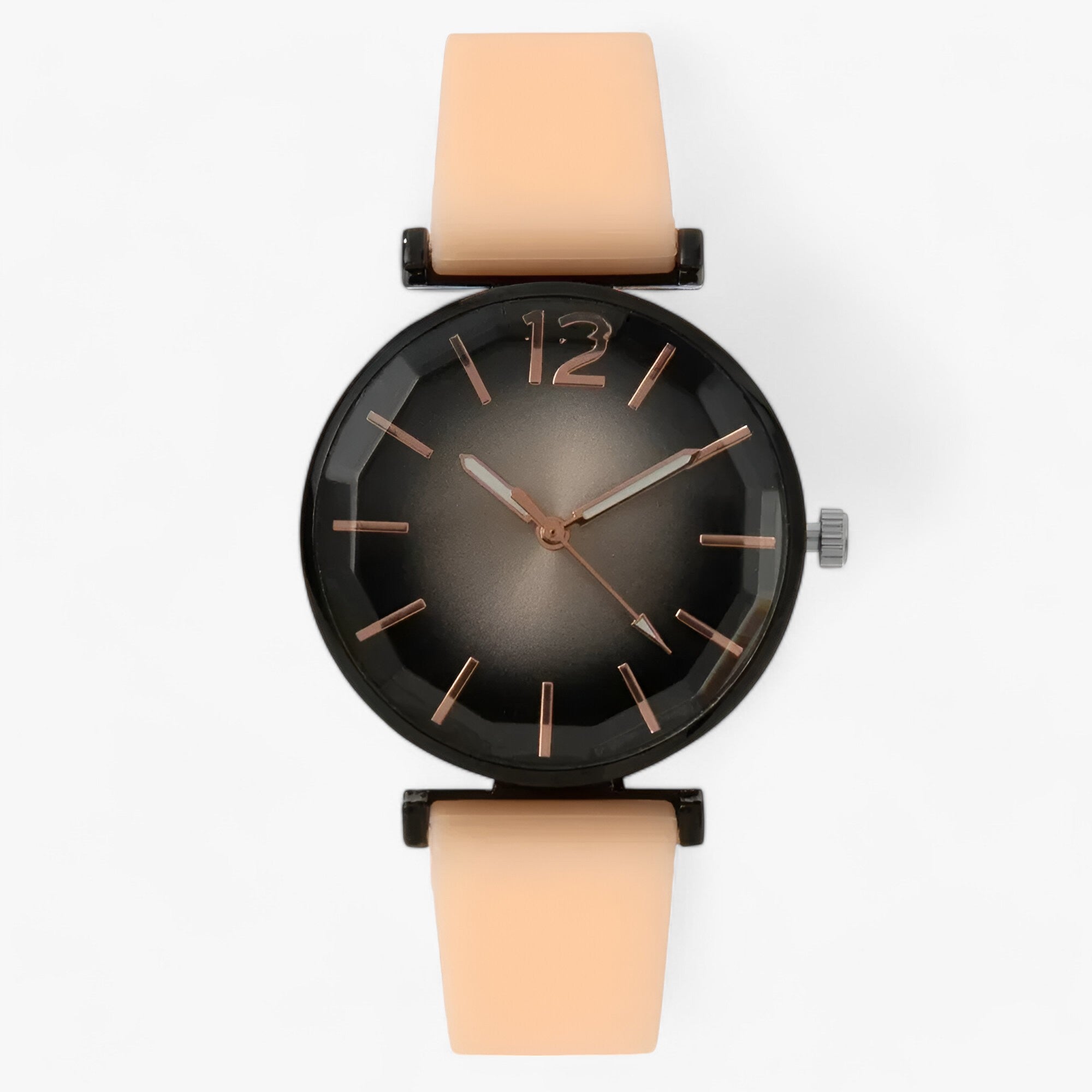 watches : Trendy Sportstoel - Zwarte Onderstel, Groene Siliconen Band in roze van Pantino