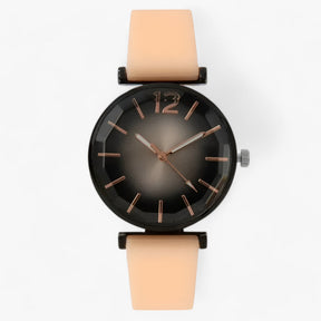 watches : Trendy Sportstoel - Zwarte Onderstel, Groene Siliconen Band in roze van Pantino