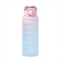 other : Motivatie Waterfles - Met Deze Fles Haal Je Altijd Je Drinkdoel - Donkerblauw in Roze van Pantino