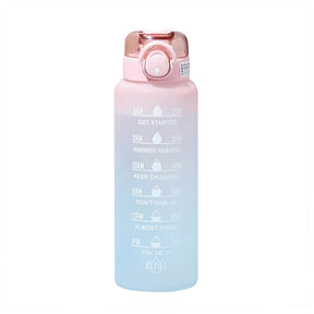other : Motivatie Waterfles - Met Deze Fles Haal Je Altijd Je Drinkdoel - Donkerblauw in Roze van Pantino
