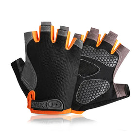 outdoor equipment : Sporthandschoenen Antislip voor Heren & Dames - Ademend, Comfortabel & Duurzaam - Ideaal voor Fitness & Fietsen in Upgrade Oranje van Pantino