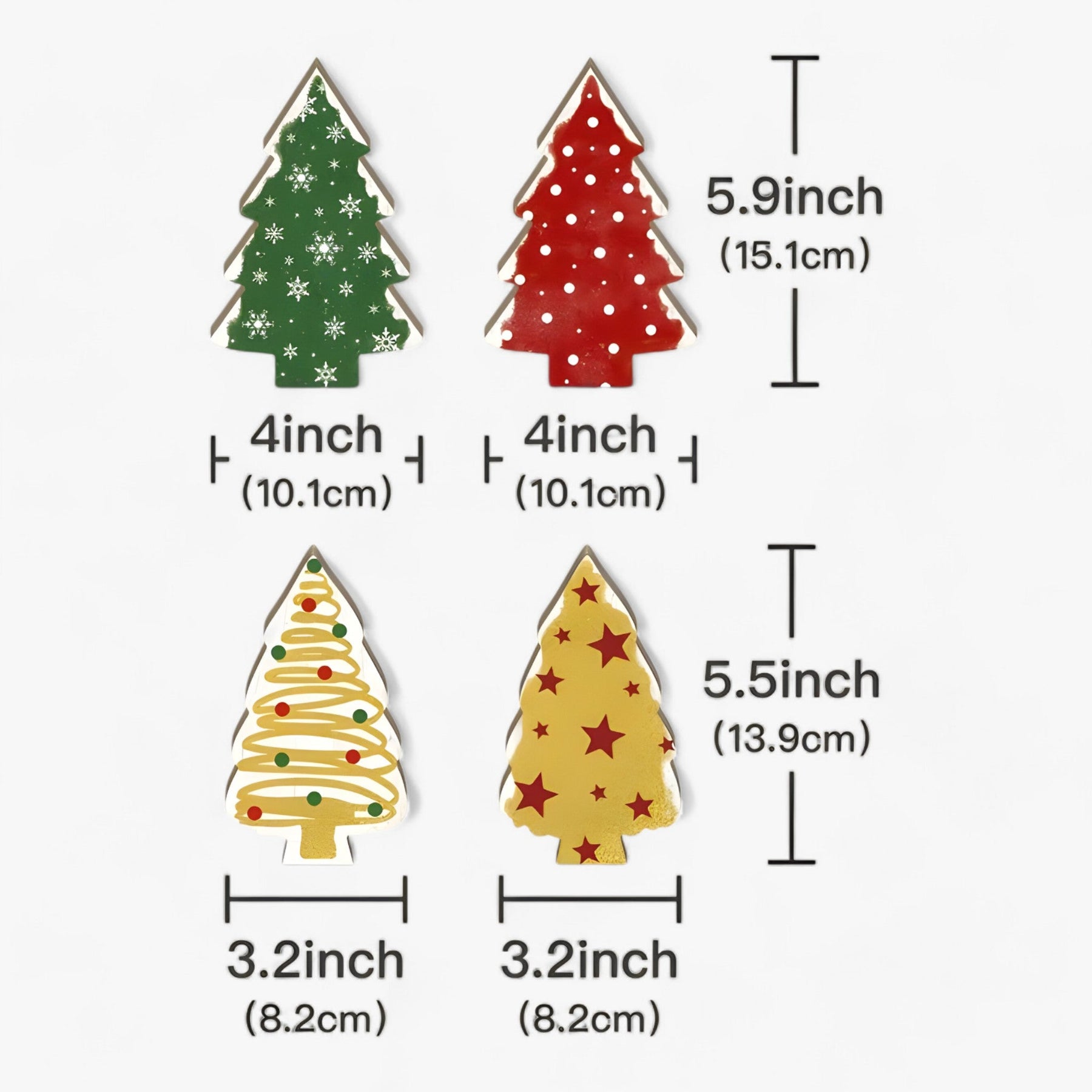 home & garden : Putuo Decor - Kerstboom Tafeldecoratie - Set van 4 Stukken voor Boerderijwoning en Cadeaus in van Pantino