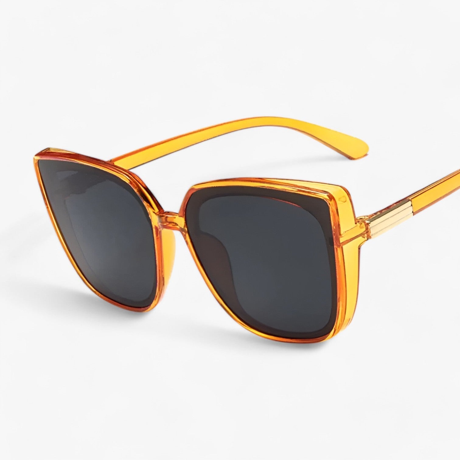 Cat Eye Sunglasses : Zonnebril Oranje Grijs - Mariana Vintage Kat-ogle - Chic en Gedurfde Stijl in van Pantino