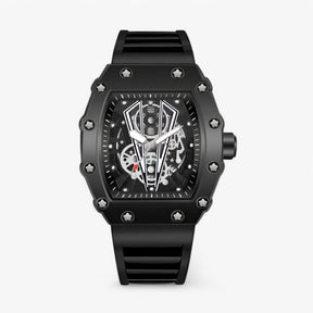 watches : Horloge Heren Zwart - Vierkant Luxe Sporthorloge in Zwart van Pantino
