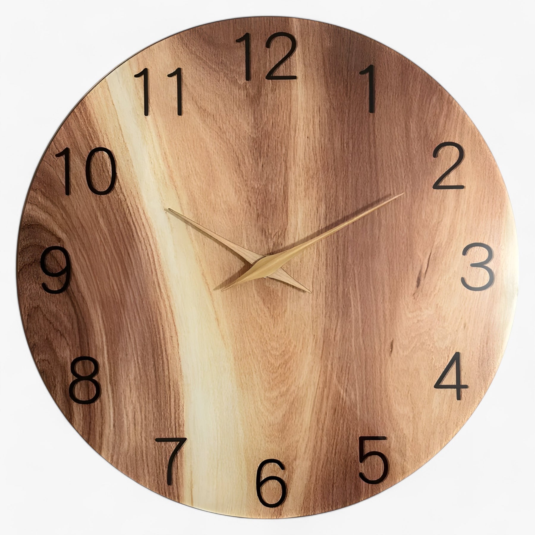 home & garden : Houtnerf Wandklok - Tijdloze Charme - Donkerbruin in Gemengd van Pantino