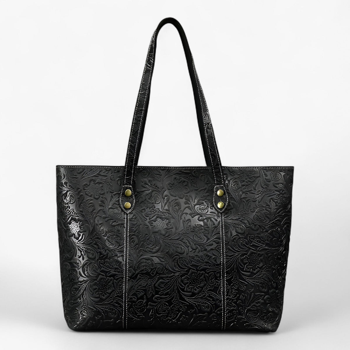 bags : Tote Bag Dames Bruin - Elegant en Praktisch in Zwart van Pantino