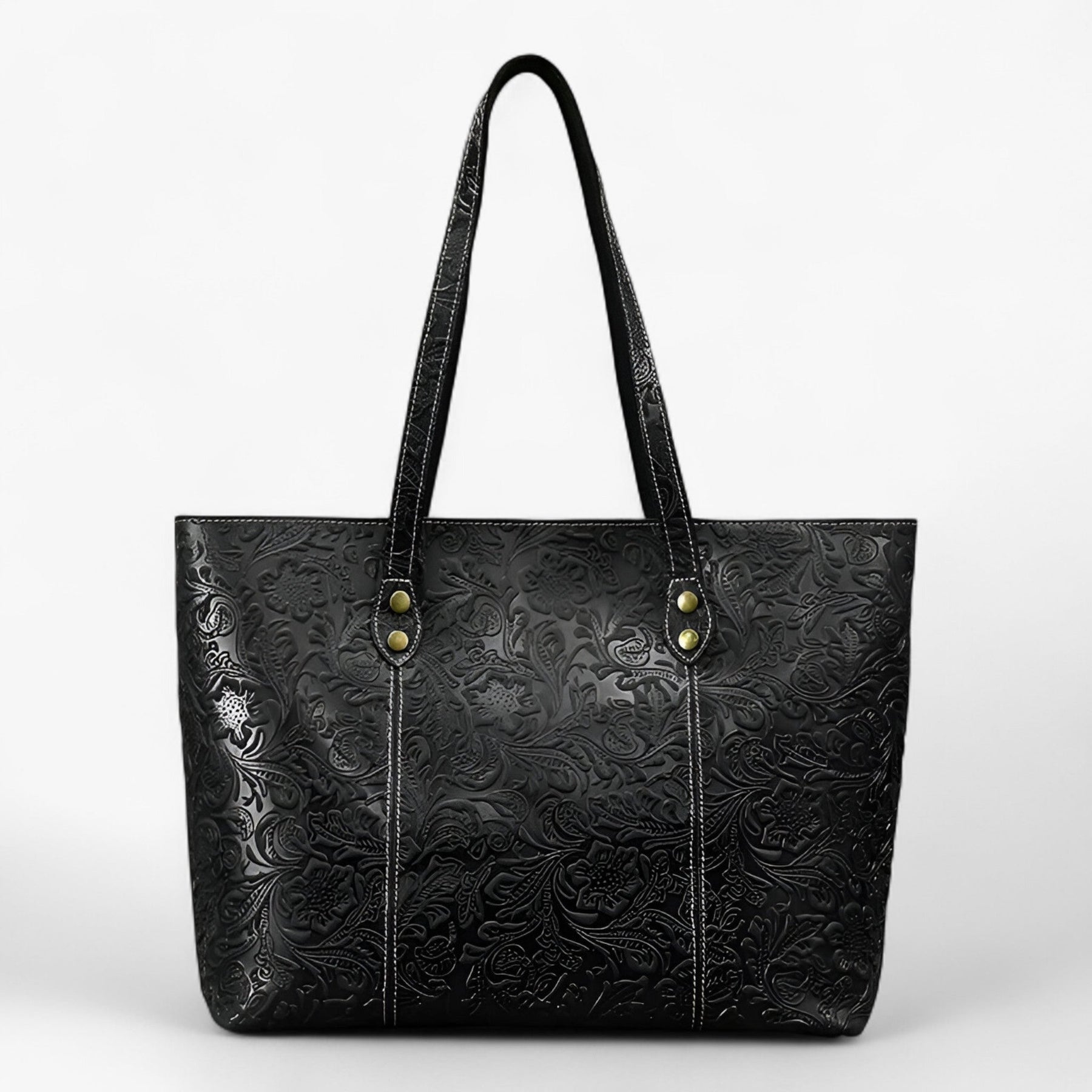 bags : Tote Bag Dames Bruin - Elegant en Praktisch in Zwart van Pantino
