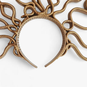 Headband : Snake Hoofdband - Cosplay Kostuum & Rave Party haar Hoop - Goud in van Pantino