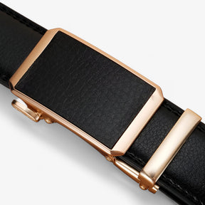 Belt : Automatische Riem met Gouden Lus Dames - Zwart in van Pantino