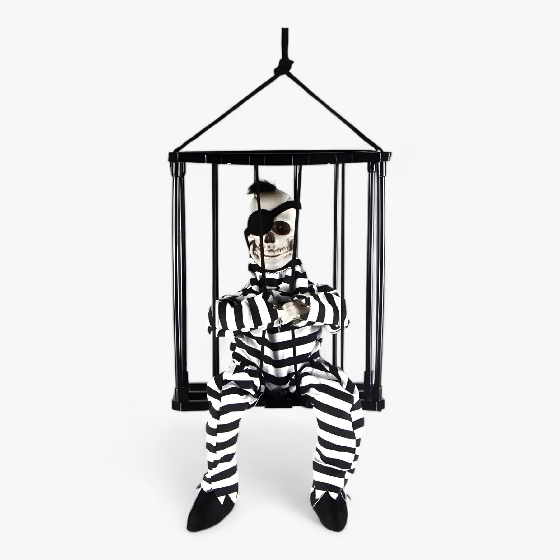 home & garden : Praatgriezelige Animatronische Gevangen Skeleton - Eng Halloween Decor met Licht en Geluid in van Pantino