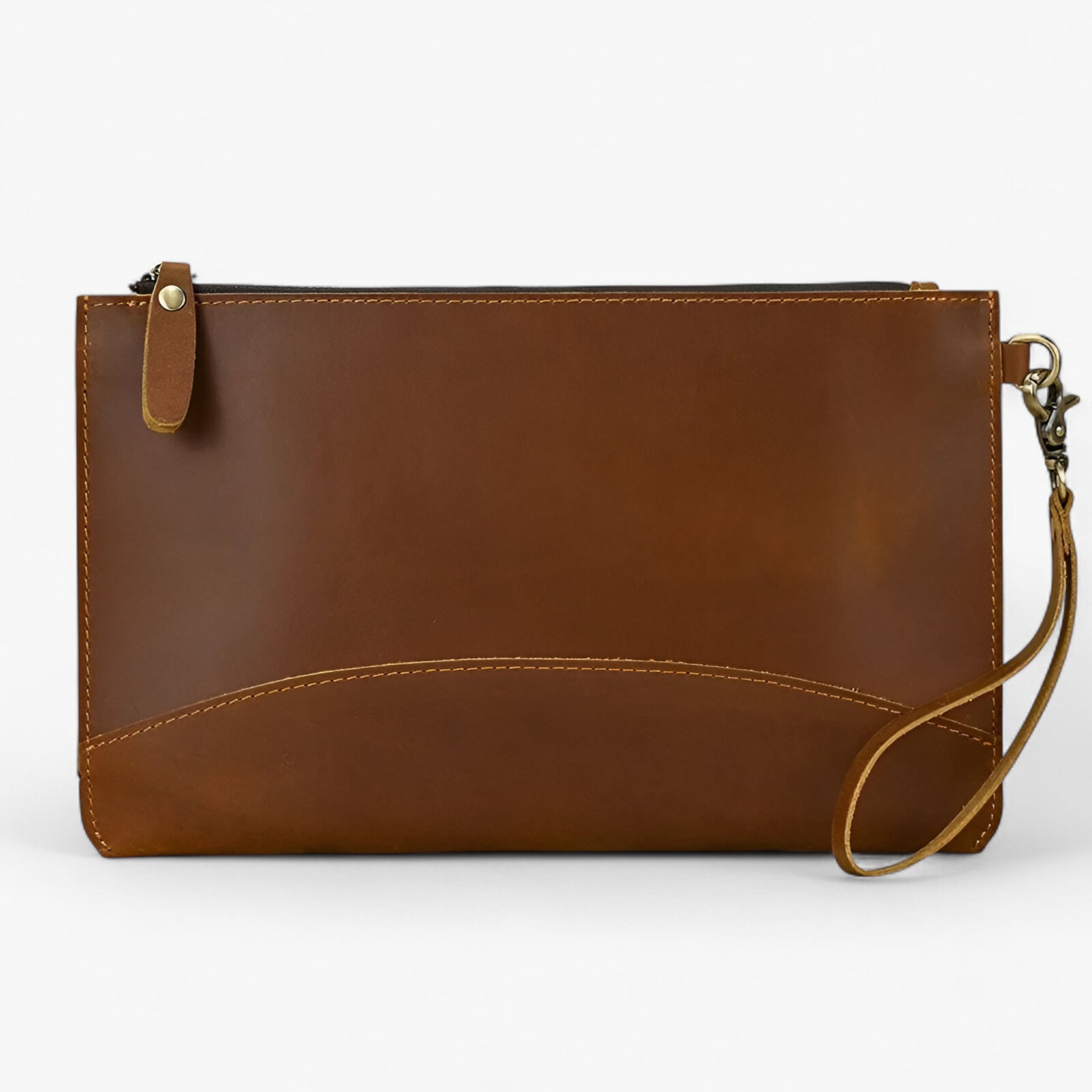 bags : Portemonnee Heren Bruin - Vintage Leren - Duurzaam en Stijlvol in Bruin van Pantino