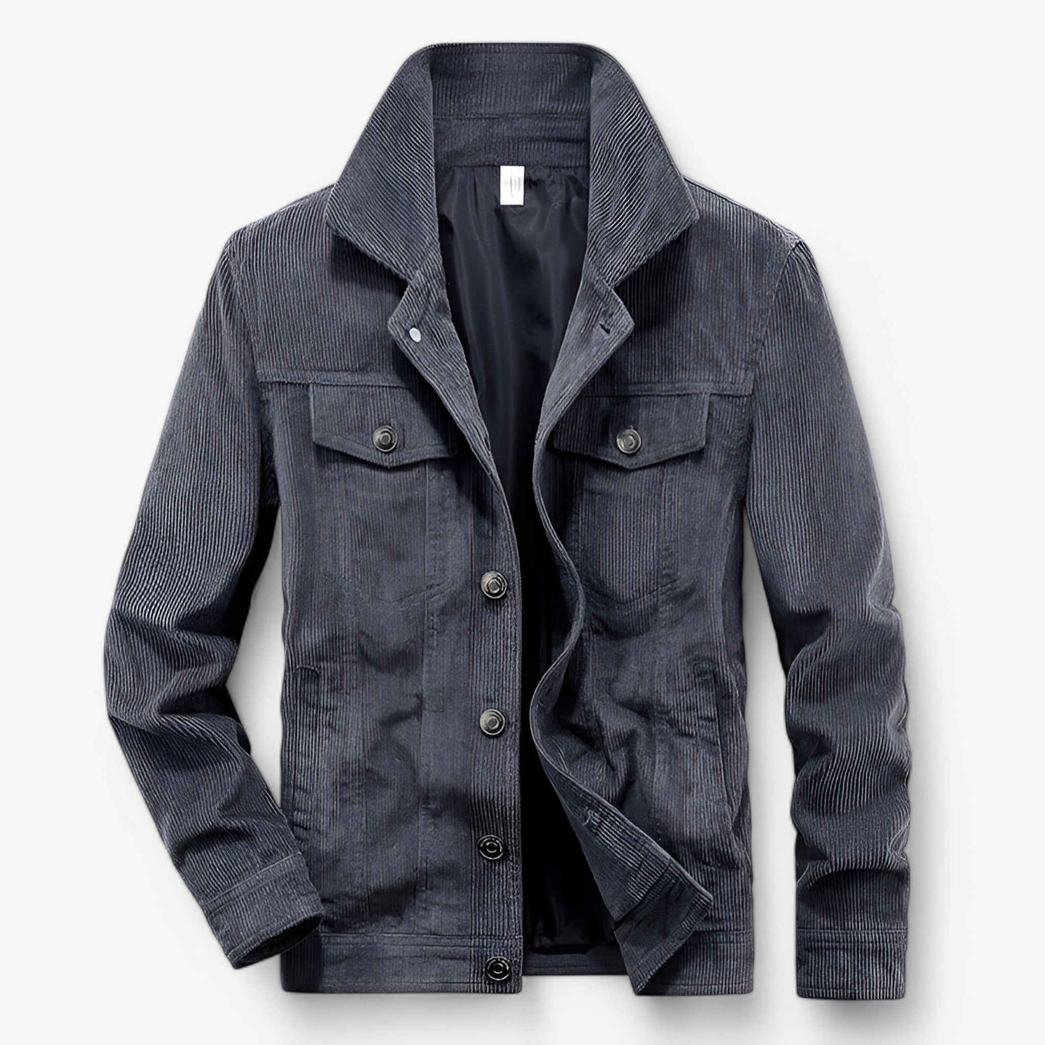 Jassen : Corduroy Jas - Vintage en Trendy - Khaki in Grijs van Pantino