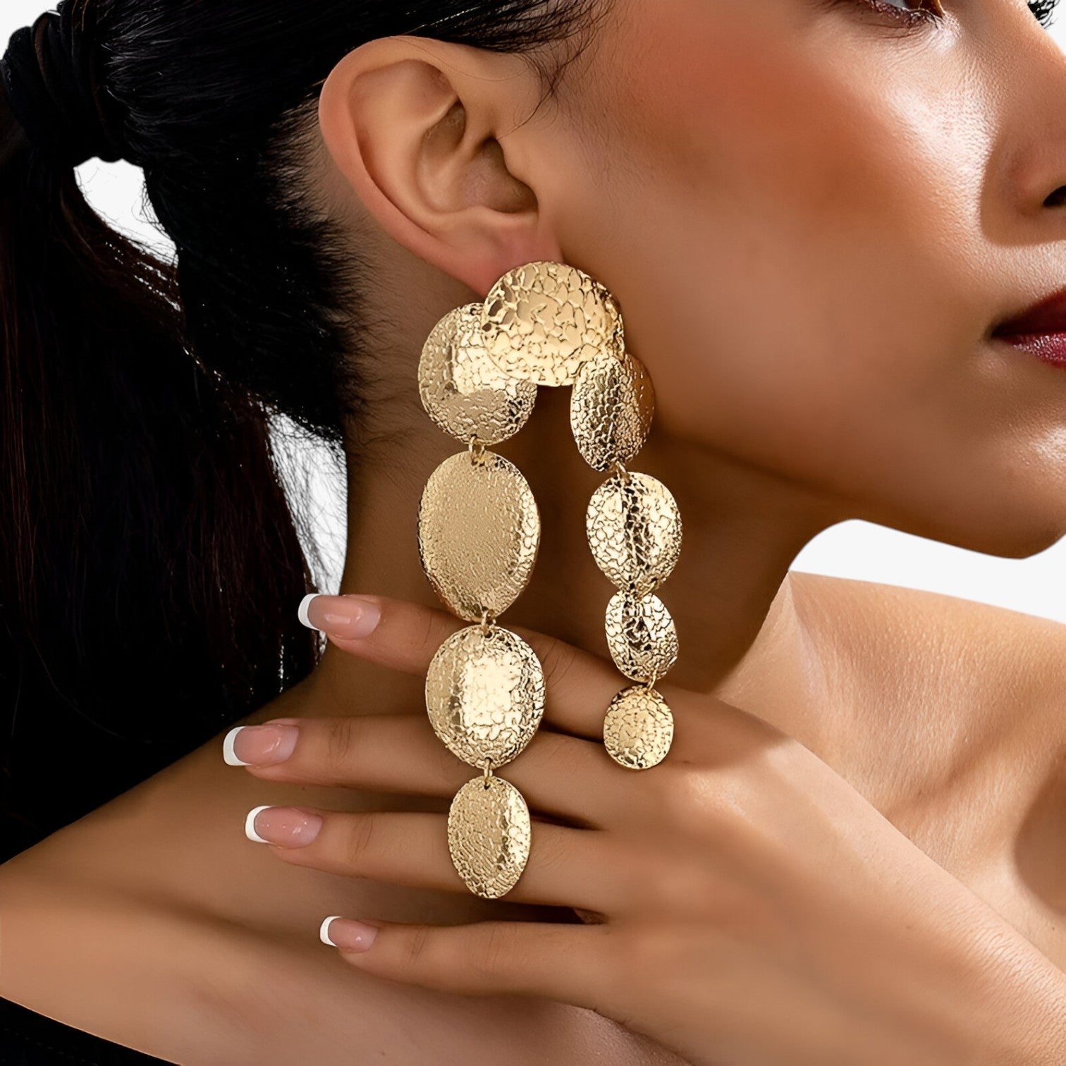 Earrings : Elegante Lange Geometrische Oorbellen voor Dames in 1 van Pantino