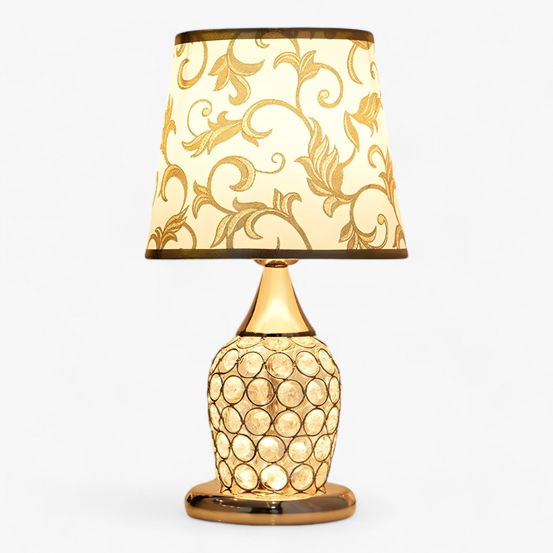 home & garden : EuroCrystal - Tafel Lamp van Kristal in Europese Stijl - Elegante en Romantische Decoratieve Verlichting voor Nachtkastje in C van Pantino