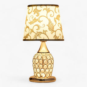 home & garden : EuroCrystal - Tafel Lamp van Kristal in Europese Stijl - Elegante en Romantische Decoratieve Verlichting voor Nachtkastje in C van Pantino