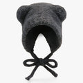 Cappello grigio - Caldo in pelle e lana - Alla moda e confortevole