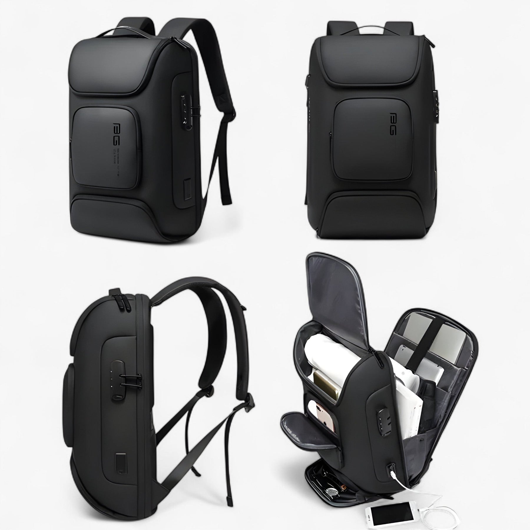 bags : Waterdichte Rugzak met USB-poort - Grijs in van Pantino