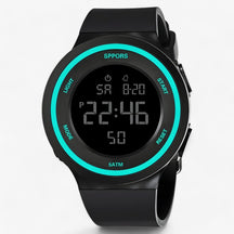 watches : Waterdicht & Stijlvol - Perfect voor Buitenavonturen - Zwart in Cyaan van Pantino
