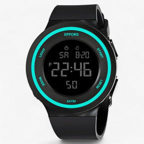 watches : Waterdicht & Stijlvol - Perfect voor Buitenavonturen - Zwart in Cyaan van Pantino